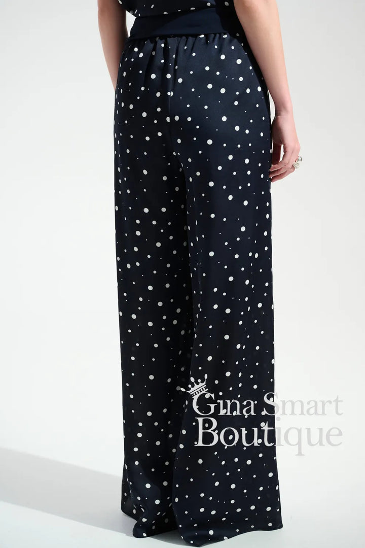 Joseph Ribkoff Trousers Style 261772-2229 Midnight Blue/Vanilla