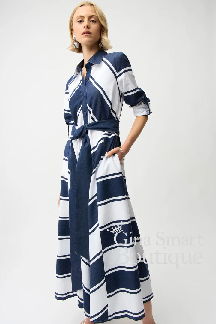 Joseph Ribkoff Dress Style 261936-299 Navy/White
