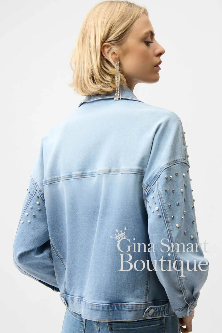 Joseph Ribkoff Jacket Style 261946-47 Light Blue Denim