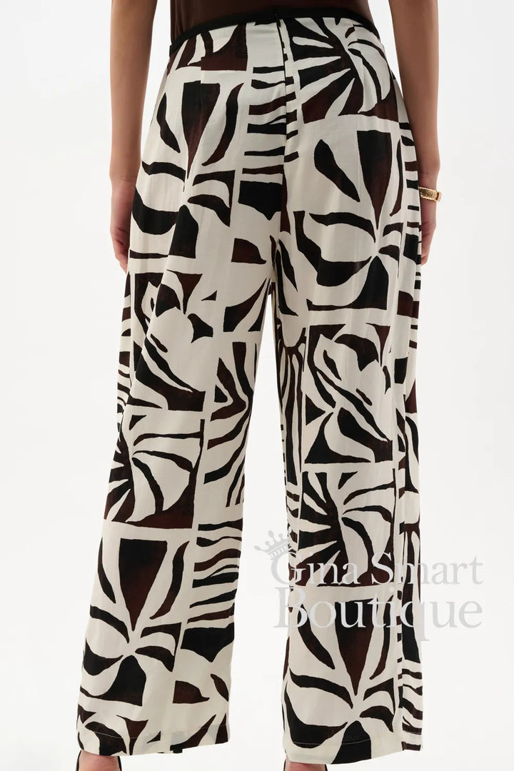 Joseph Ribkoff Trousers Style 262056-1109 Beige/Multi