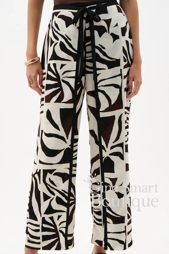 Joseph Ribkoff Trousers Style 262056-1109 Beige/Multi