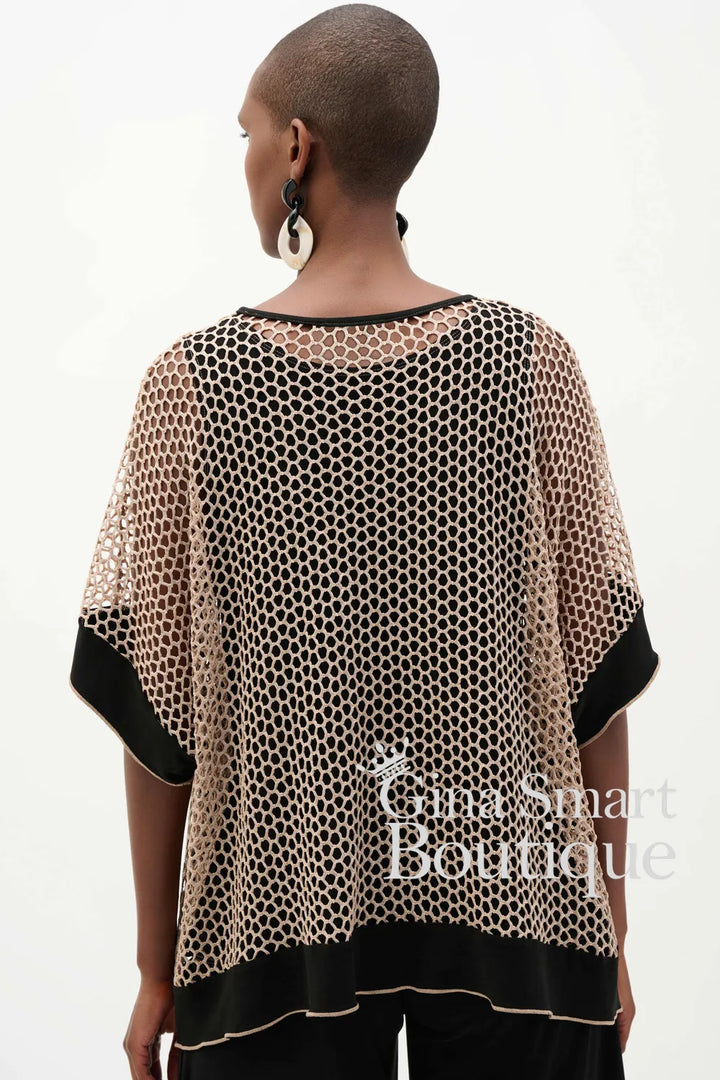 Joseph Ribkoff Top Style 262160-113 Black/Beige