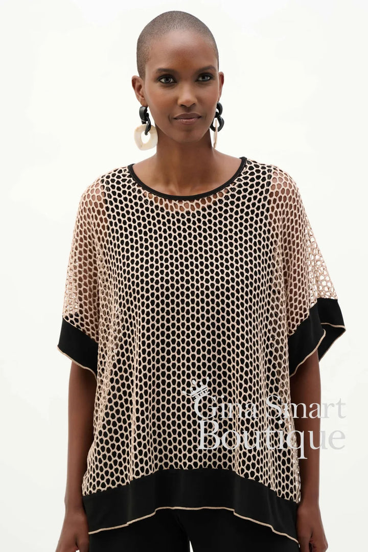 Joseph Ribkoff Top Style 262160-113 Black/Beige