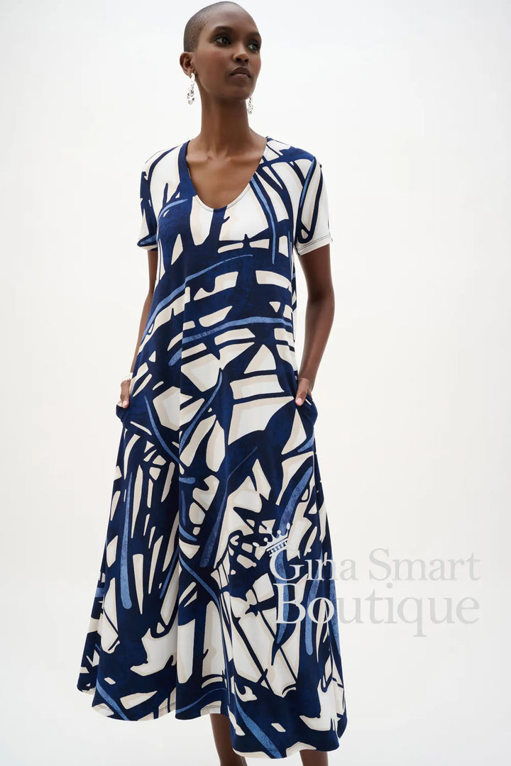 Joseph Ribkoff Dress Style 262245-2539 Vanilla/Multi