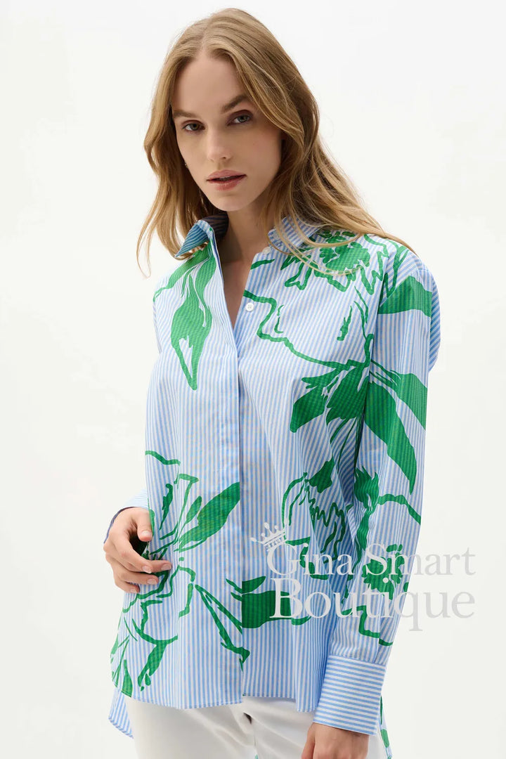 Joseph Ribkoff Blouse Style 262951-2539 Vanilla/Multi