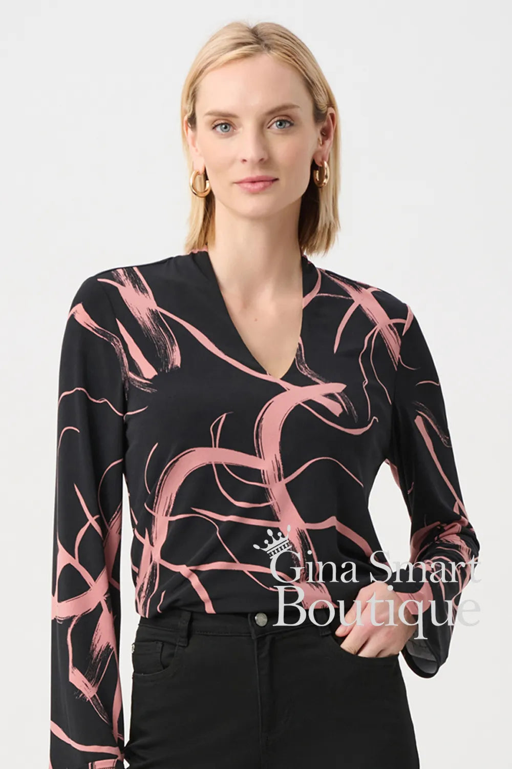 Joseph Ribkoff Silky Knit Abstract Top 263166