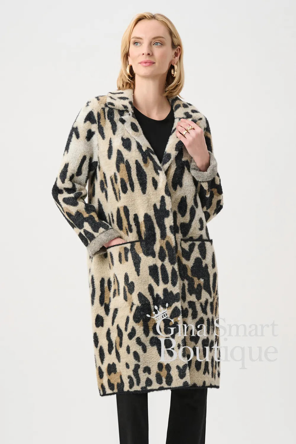 Joseph Ribkoff Leopard Print Coat Style 263956