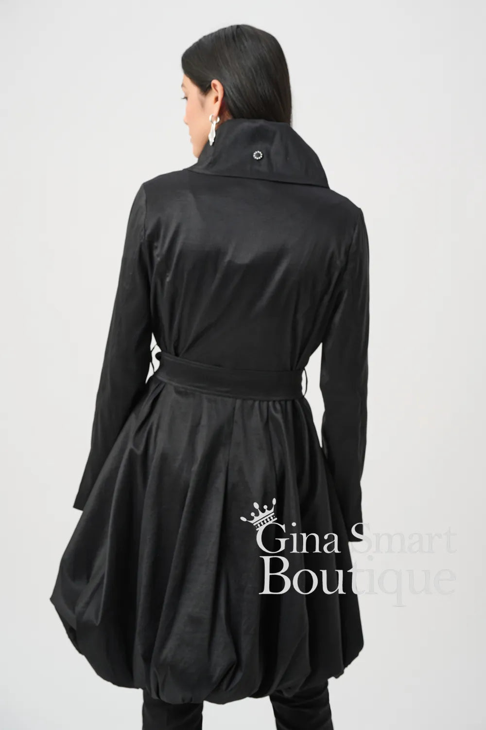 Joseph Ribkoff Black Balloon Coat Style 263911
