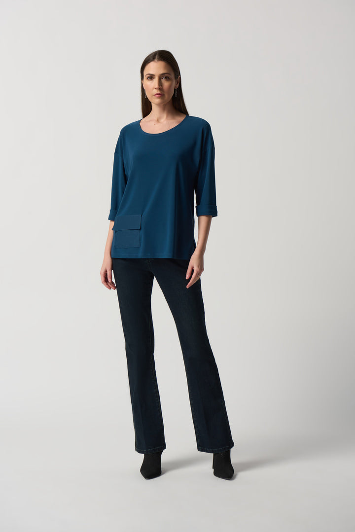 "Joseph Ribkoff Nightfall Dolman Sleeve Boxy Top Style 233186"