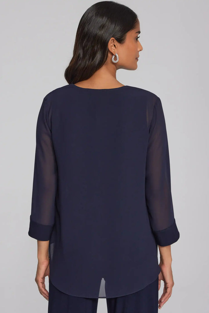 Joseph Ribkoff Midnight Blue Two Piece Top Style 241743-2166