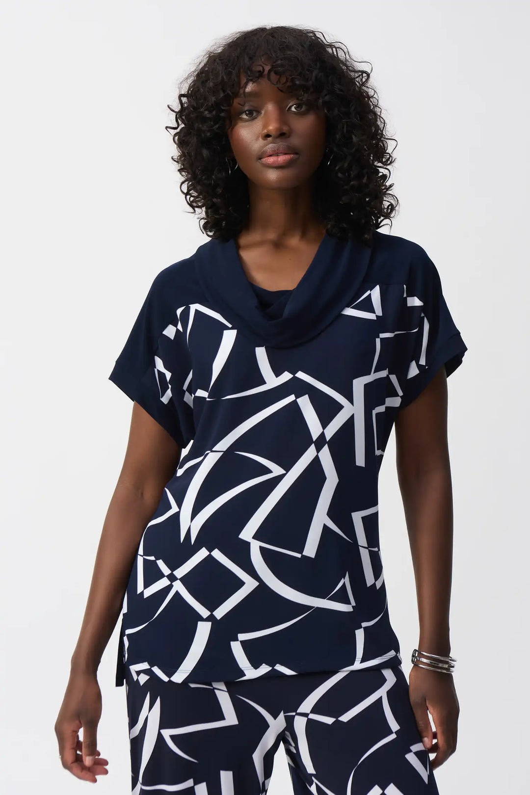 Joseph Ribkoff Midnight Blue/Vanilla Top Style 251110-2229