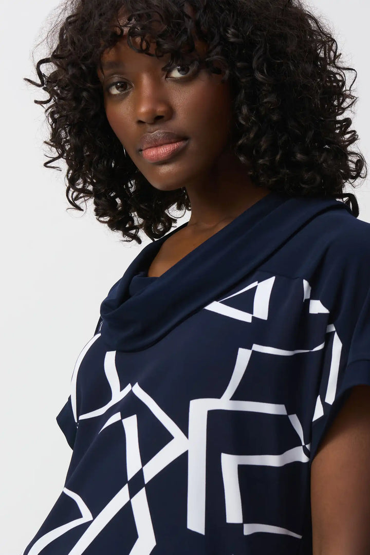 Joseph Ribkoff Midnight Blue/Vanilla Top Style 251110-2229