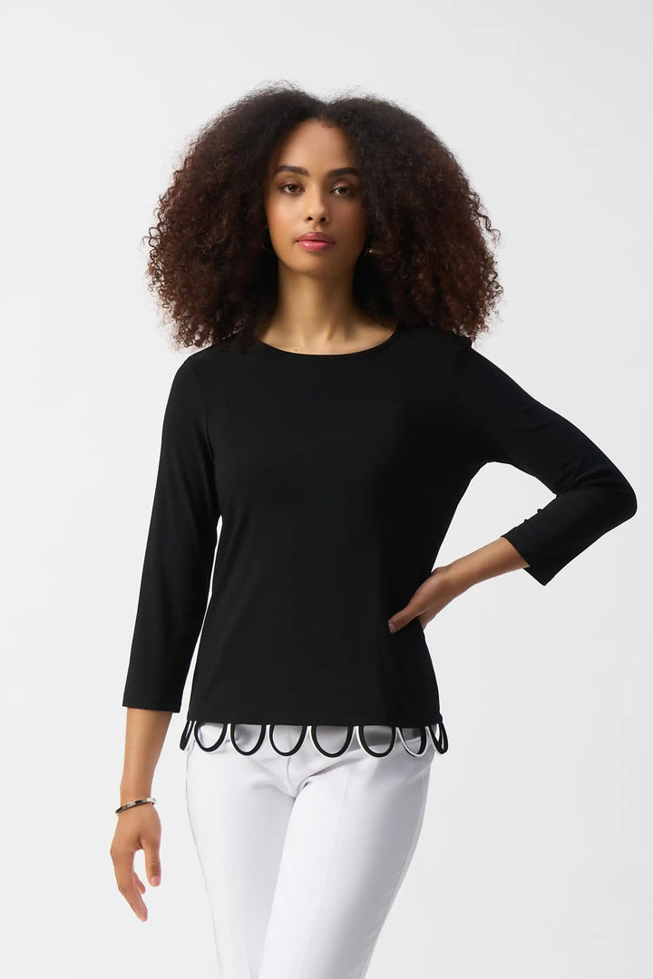 Joseph Ribkoff Black/Vanilla Top Style 251133-110
