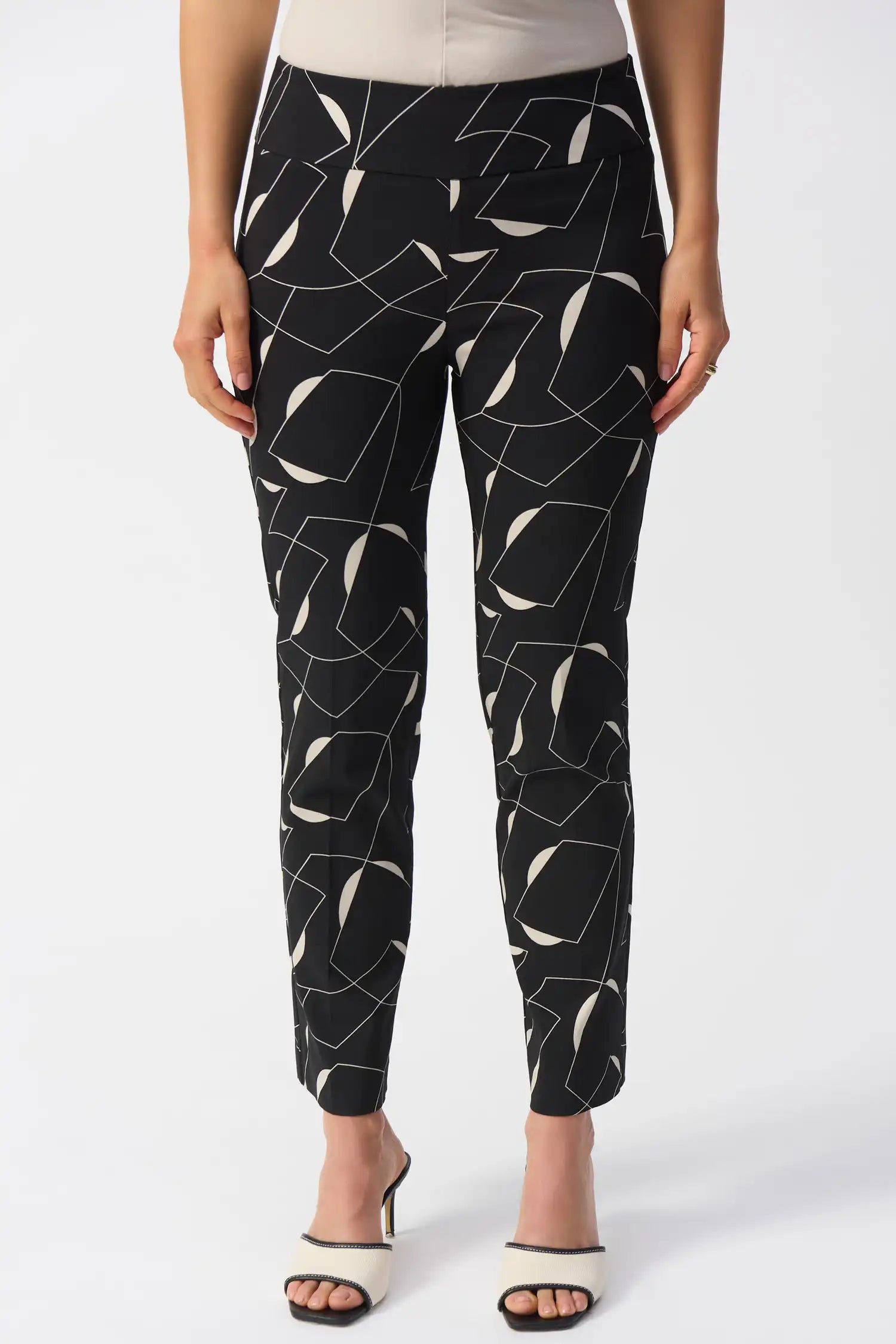JOSEPH RIBKOFF TROUSER STYLE 261309 COLOUR BLACK/MULTI main image 1