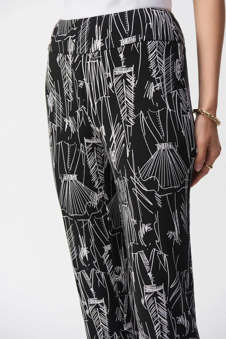 Joseph Ribkoff Black/Vanilla Trouser Style 251224-110