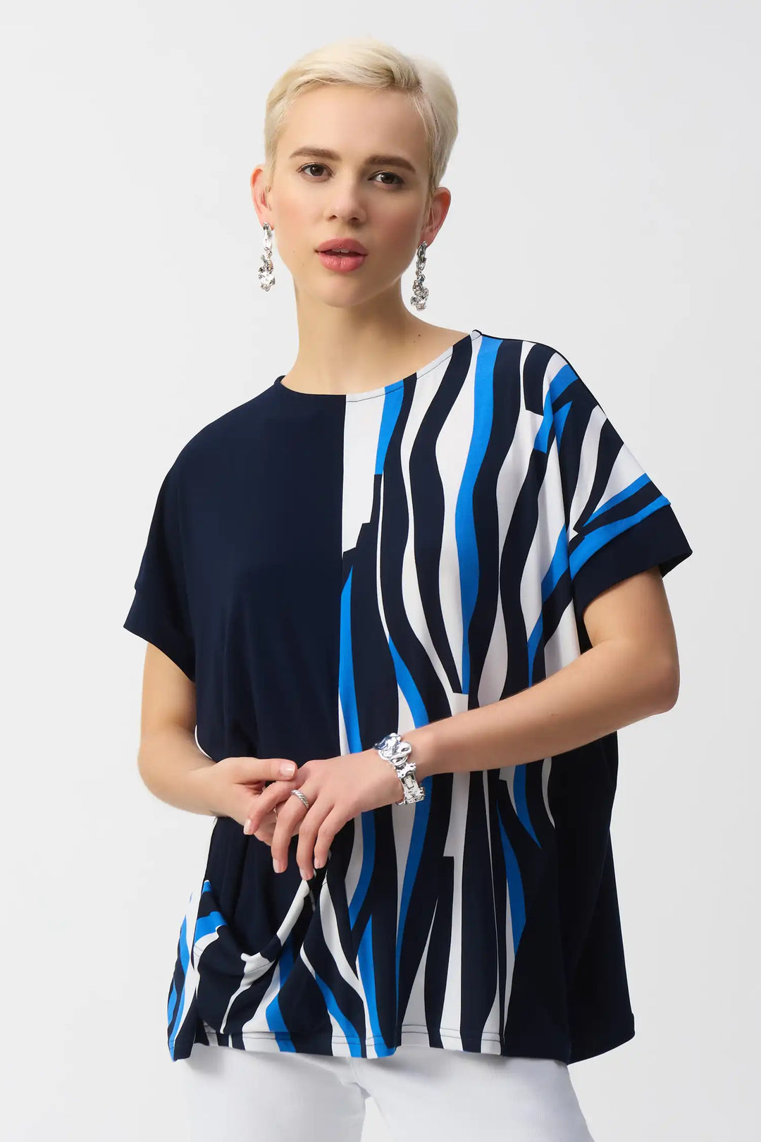 Joseph Ribkoff Vanilla/Multi Coloured Top Style 251285-2539