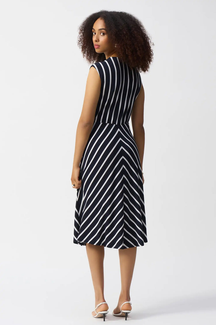 Joseph Ribkoff Midnight Blue/Vanilla Dress Style 251295X-2229