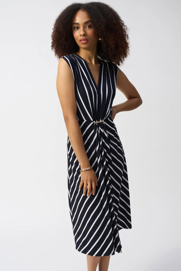 Joseph Ribkoff Midnight Blue/Vanilla Dress Style 251295X-2229