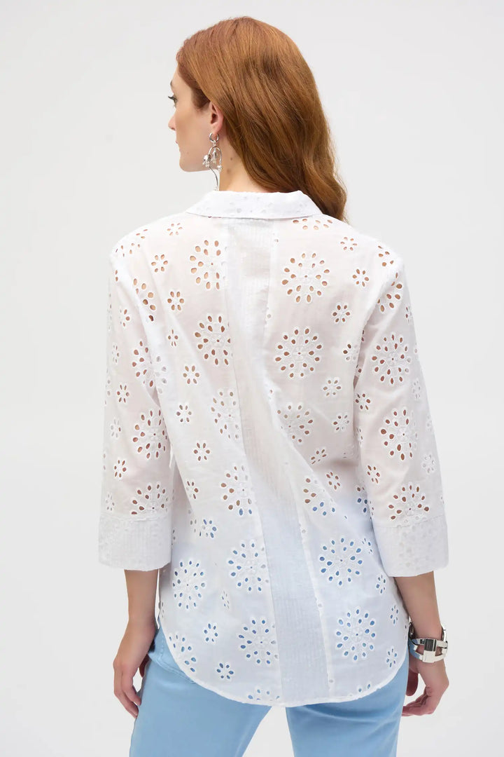Joseph Ribkoff White Blouse Style 252928-12