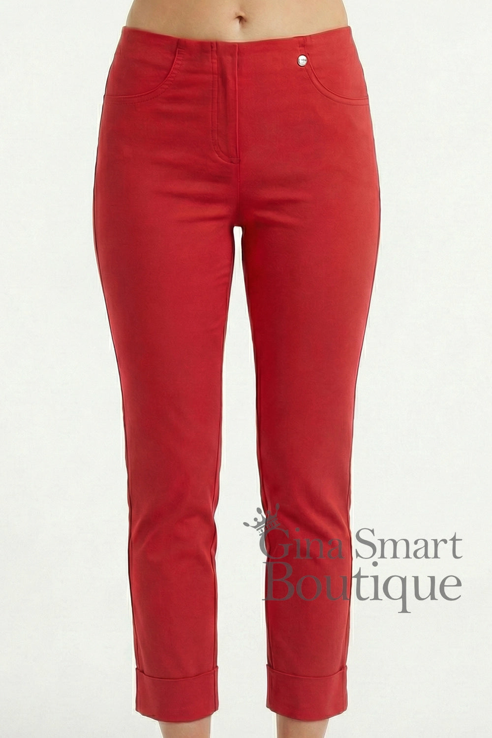 Robell Bella 09 7/8 Trousers - Lipstick Red (68cm)