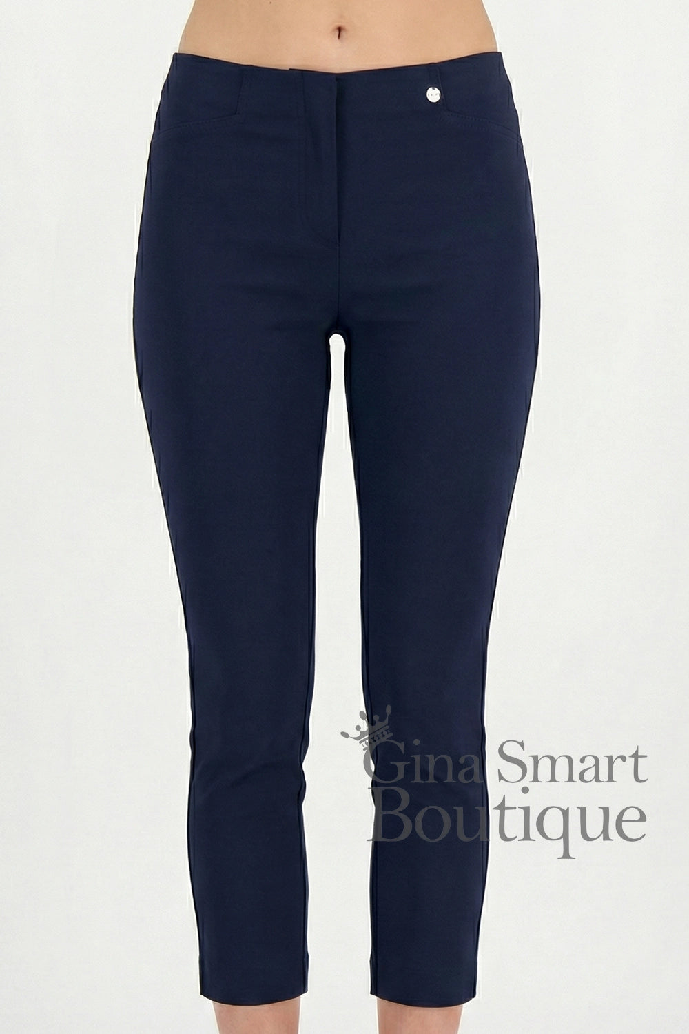 Robell Rose 09 7/8 Trousers - Navy (68cm)