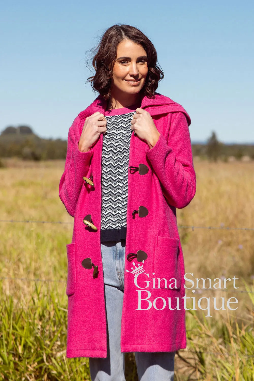 See Saw Pink Duffle Cardigan Style SS624