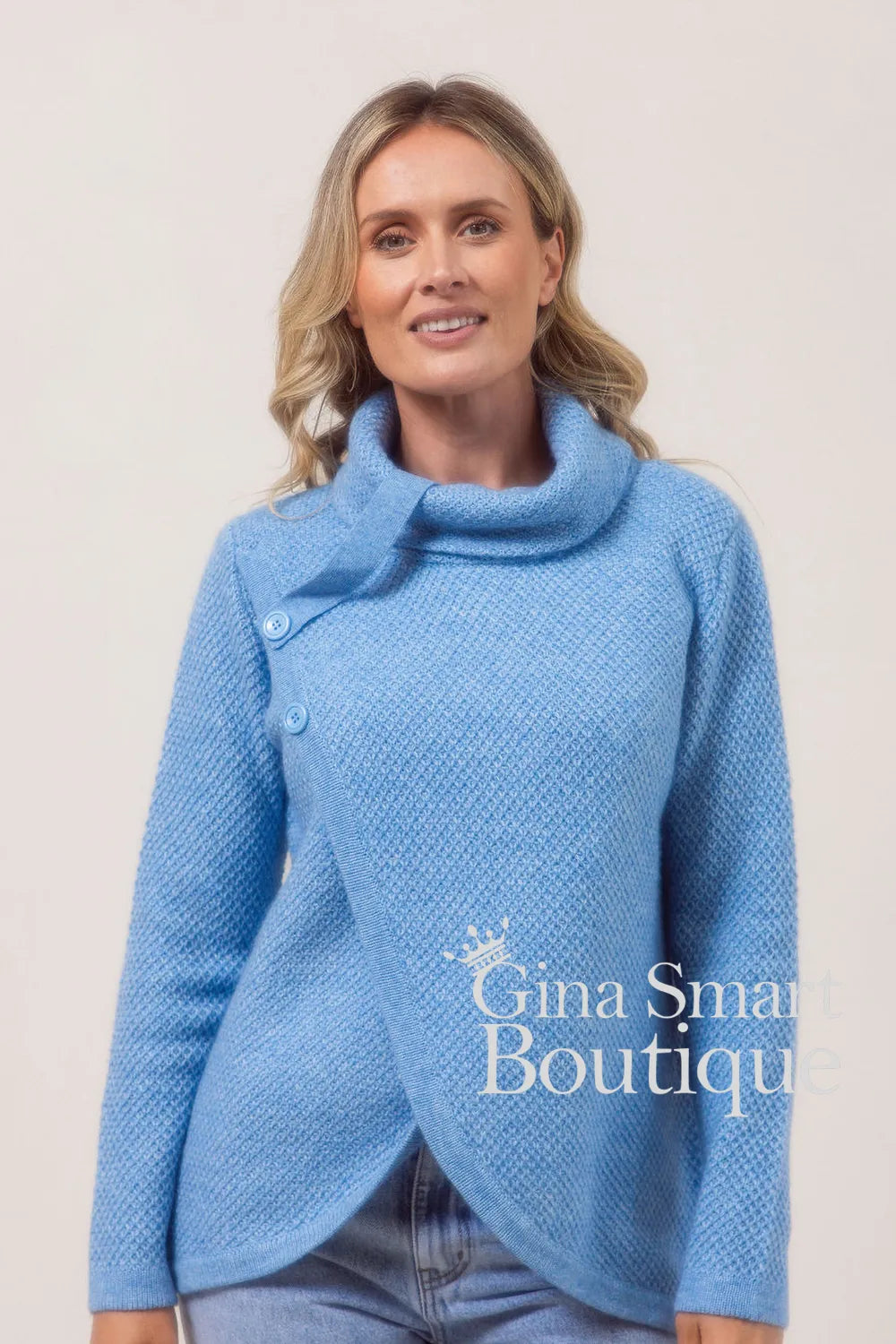 See Saw Powder Blue Sweater Style SS669