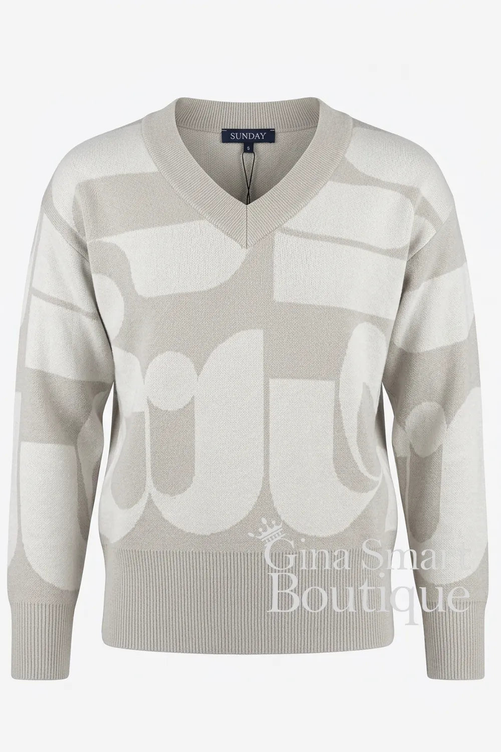 Sunday Beige and Cream Sweater Style 262-6871-6432