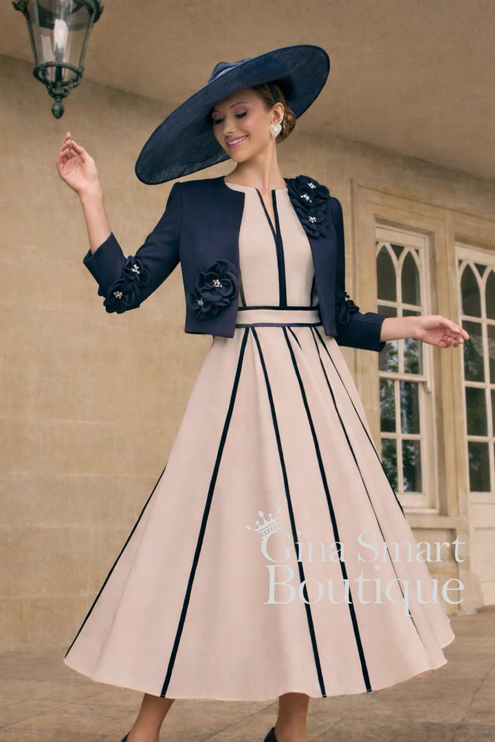 Veni Infantino 992711 Navy/Almond Dress