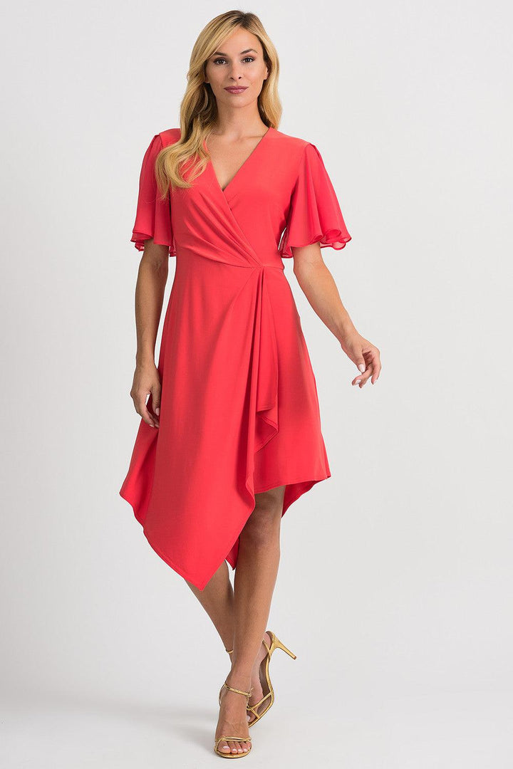 Joseph Ribkoff Papaya Dress Style 201262 - Dress Coral, Cruise Wear, Dress, Race Day, Ribkoff, Sale, Spring Summer 2020, Wedding Guest ginasmartboutique