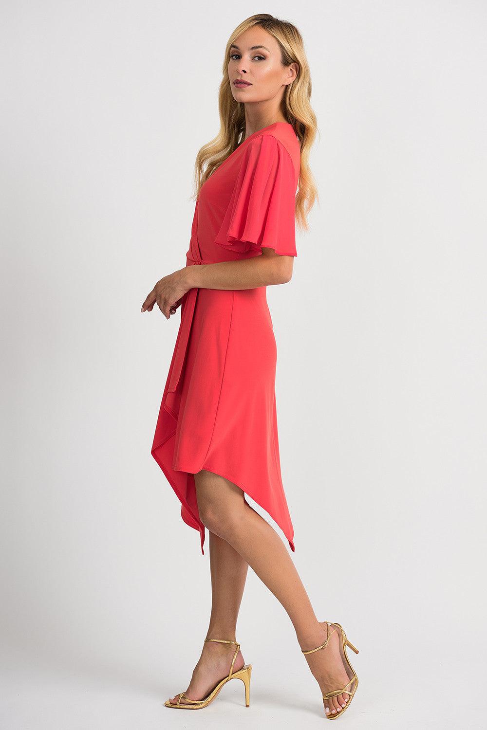 Joseph Ribkoff Papaya Dress Style 201262 - Dress Coral, Cruise Wear, Dress, Race Day, Ribkoff, Sale, Spring Summer 2020, Wedding Guest ginasmartboutique