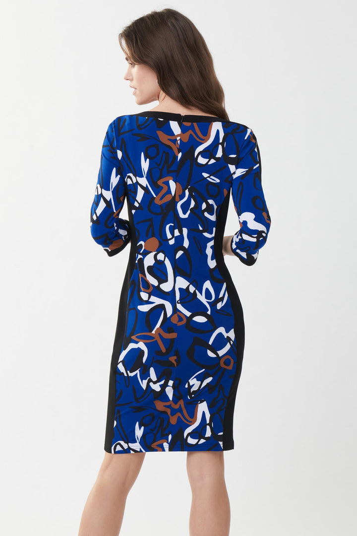 Joseph Ribkoff Royal Sapphire/Multi/Black Dress Style 223231 - Dress AW22, Black, Blue, Dress, Multi, New, Royal Sapphire, Sale ginasmartboutique