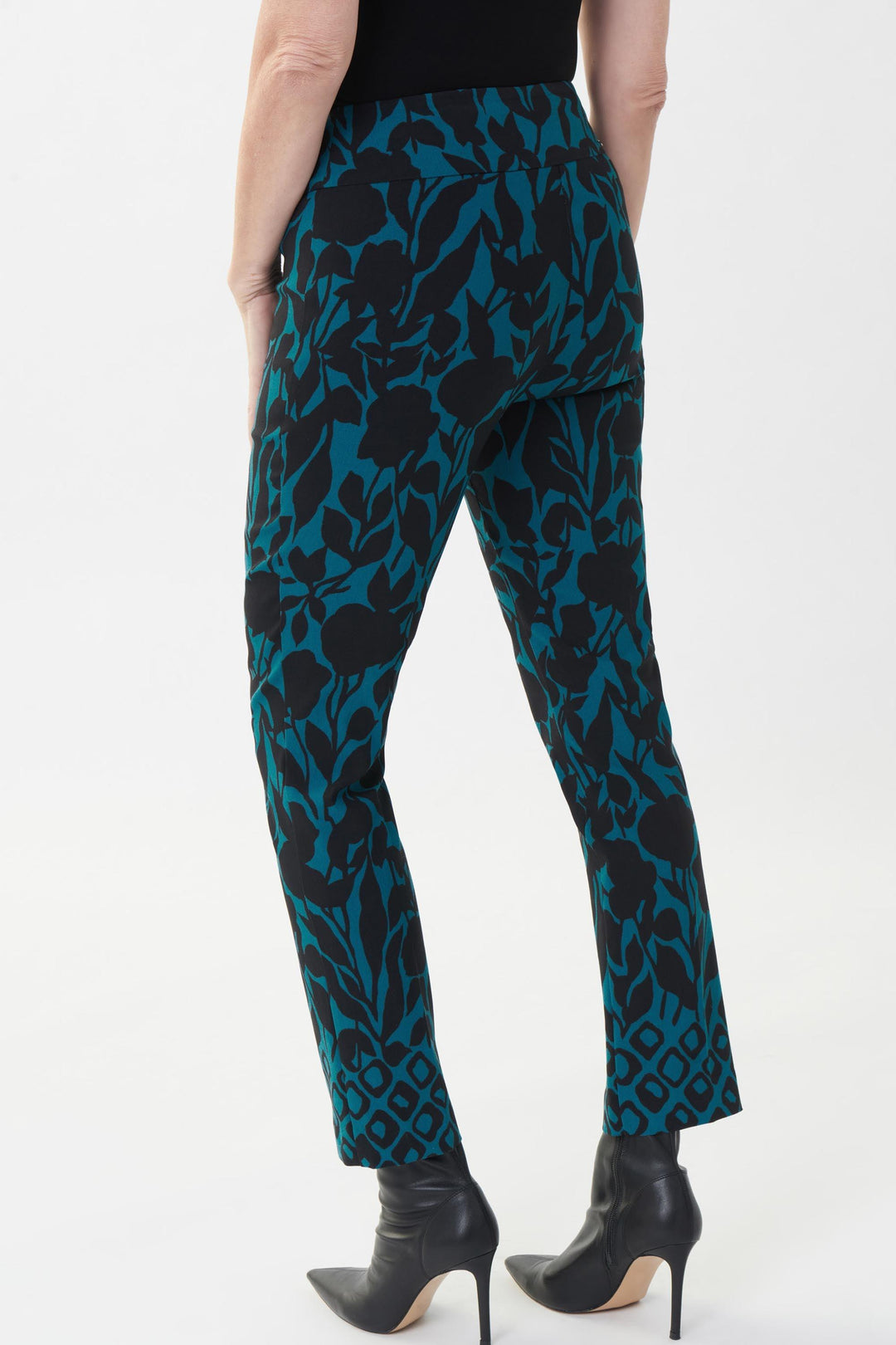 Joseph Ribkoff Lagoon/Black Trouser Style 223272 - Trouser AW22, Black, Blue, New, Sale, Trouser ginasmartboutique