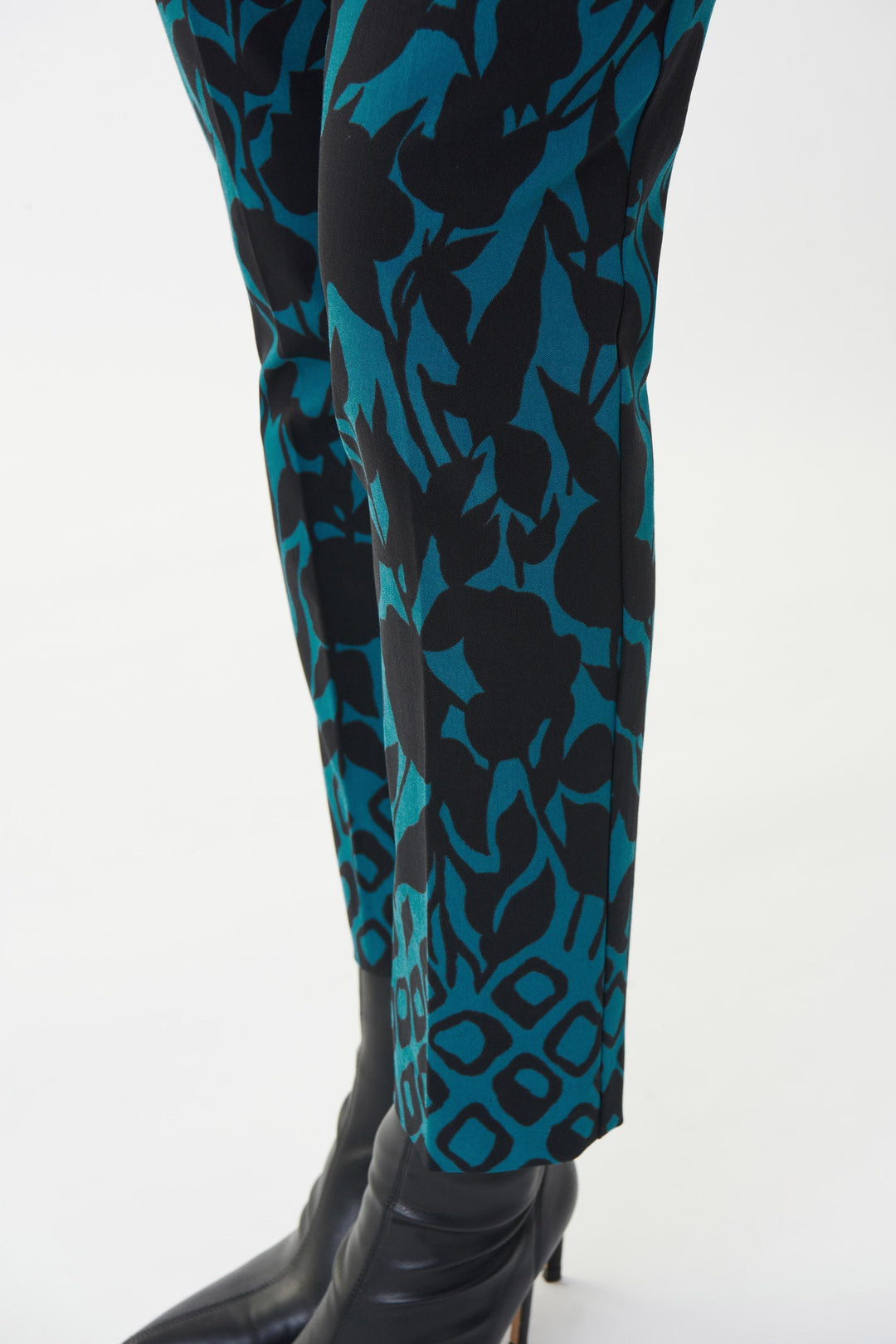 Joseph Ribkoff Lagoon/Black Trouser Style 223272 - Trouser AW22, Black, Blue, New, Sale, Trouser ginasmartboutique