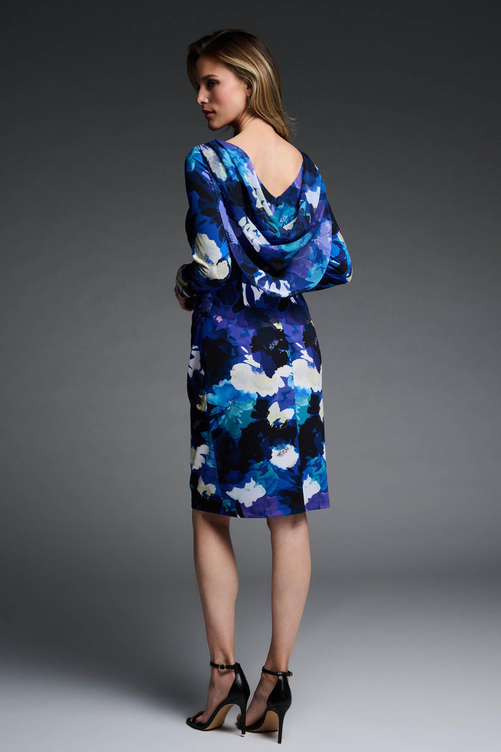 Joseph Ribkoff Black/Multi Dress Style 223731 - AW22, Black, Blue, Dress, Multi Coloured, New ginasmartboutique