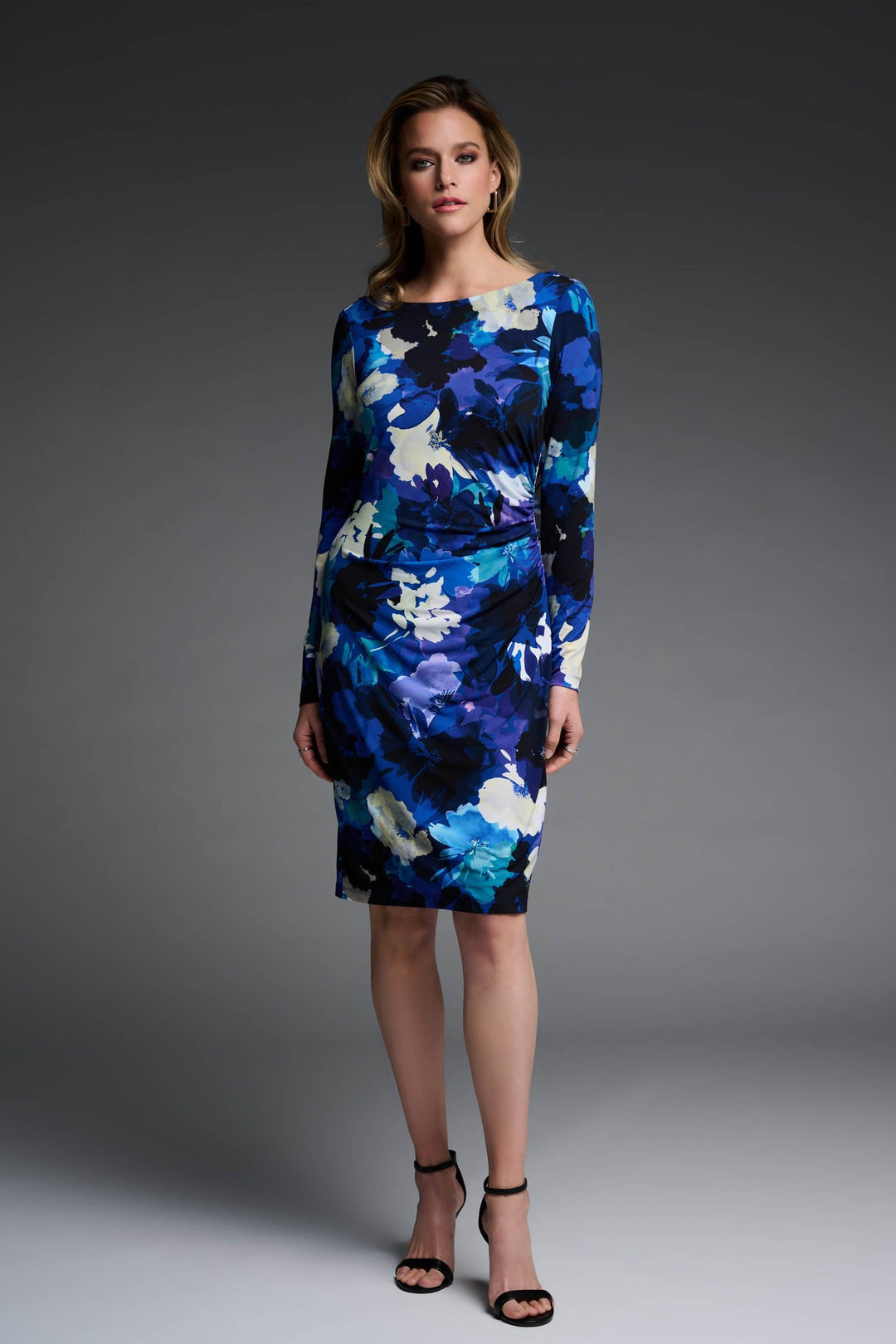 Joseph Ribkoff Black/Multi Dress Style 223731 - AW22, Black, Blue, Dress, Multi Coloured, New ginasmartboutique