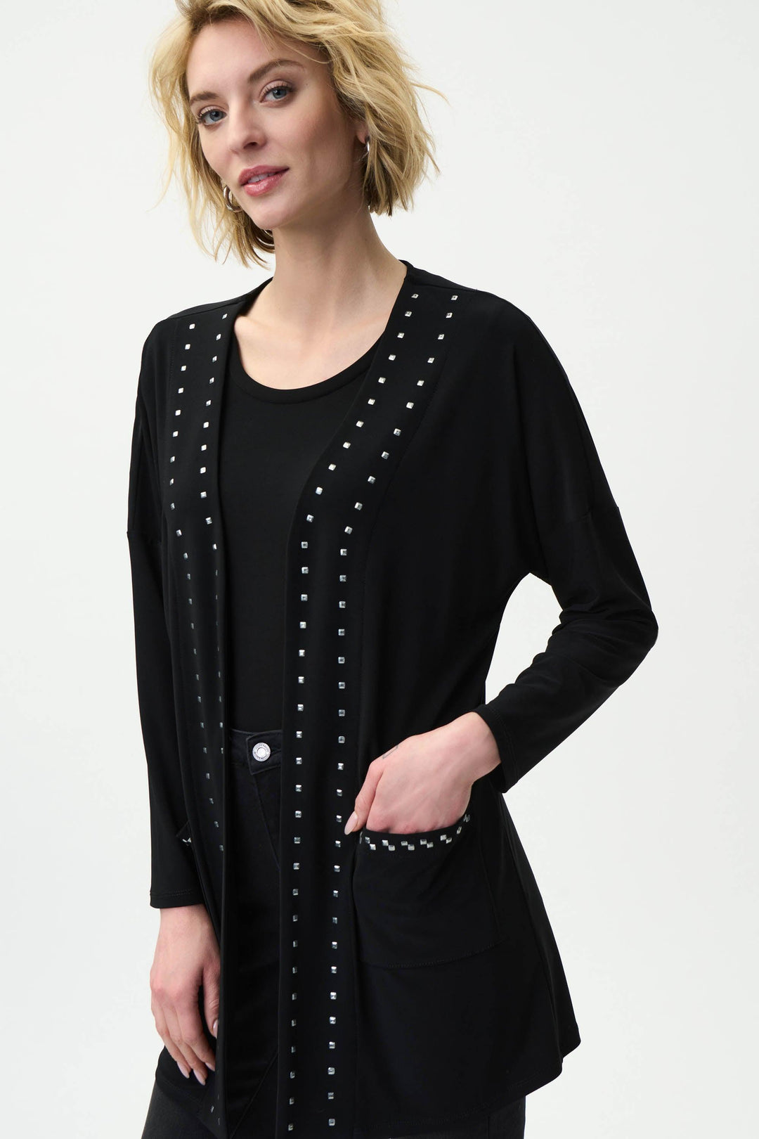 Joseph Ribkoff Cover Up Style 224334 - AW22, Black, Cardigan, Cover Up, New ginasmartboutique