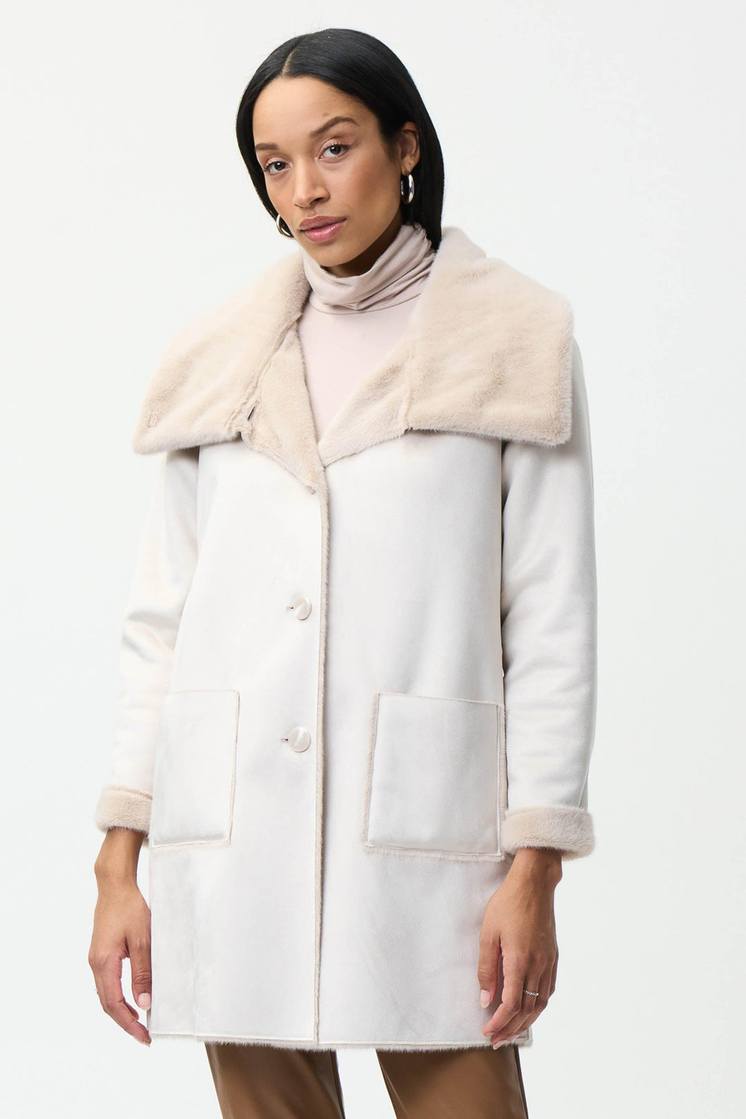 Joseph Ribkoff Coat Style 224919 - AW22, Champagne, Coat, Cream, Jacket, New ginasmartboutique