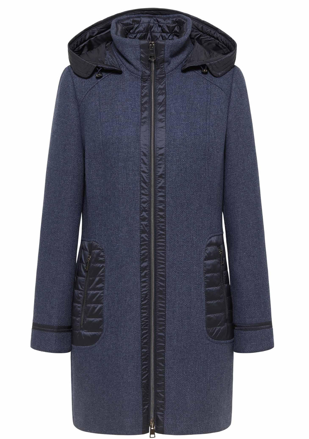 Barbara Lebek Style 10070022-82 Jacket with Hood - AW22, Indigo, Jacket, Sale ginasmartboutique