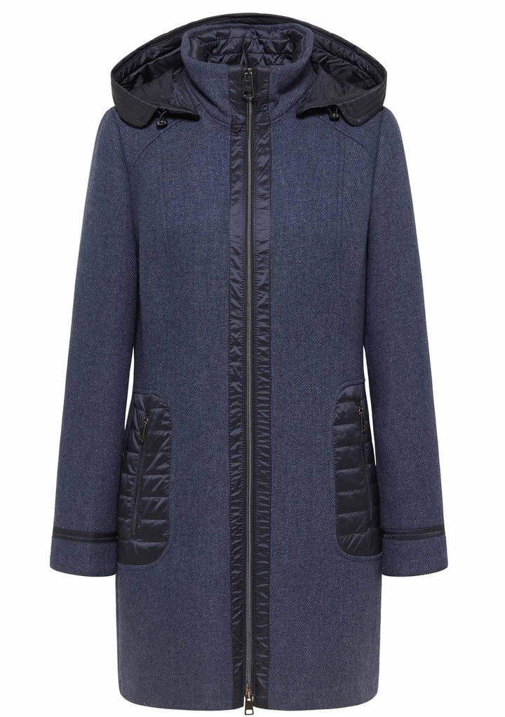 Barbara Lebek Style 10070022-82 Jacket with Hood - AW22, Indigo, Jacket, Sale ginasmartboutique