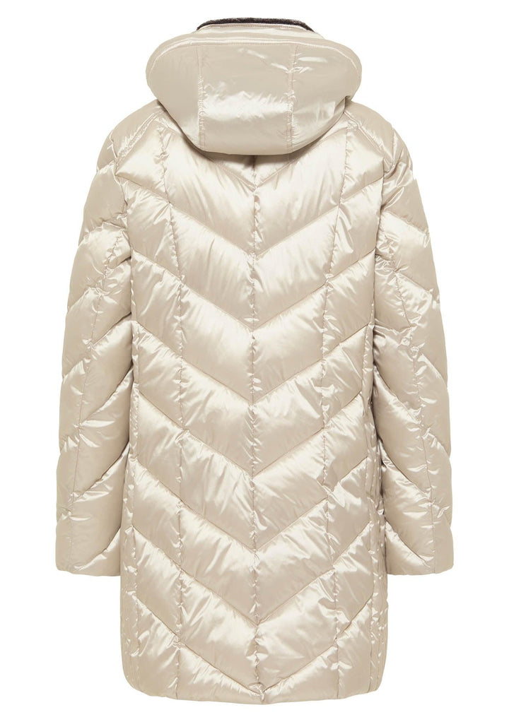 Barbara Lebek 10390022-22 Jacket with Hood - AW22, Jacket, Pearl, Sale ginasmartboutique