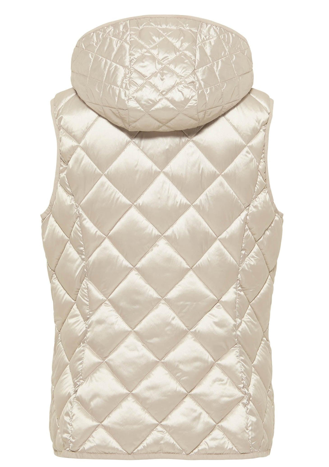 Barbara Lebek 11440022-22 Gilet with Hood - Gilet AW22, Gilet, New, Pearl, Sale ginasmartboutique