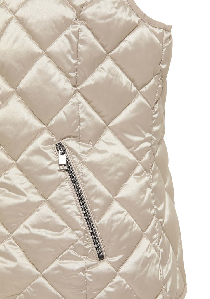 Barbara Lebek 11440022-22 Gilet with Hood - Gilet AW22, Gilet, New, Pearl, Sale ginasmartboutique