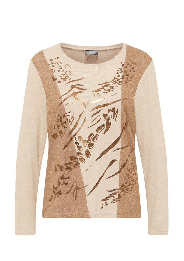 Barbara Lebek 26460022-20 Sweatshirt - Jumper AW22, Jumper, Light Brown, New, Print, Sale ginasmartboutique