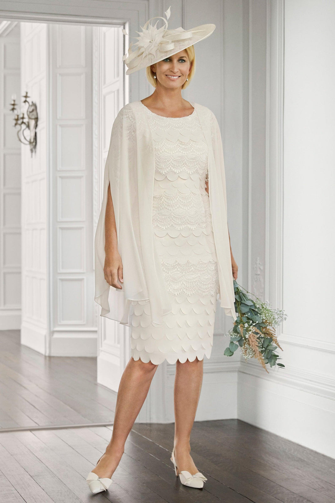 Condici - 70993 - Dress & Coat Dress, Formal dresses, Ivory, Mother of the bride, Mother of the groom, wedding guest dresses, White ginasmartboutique