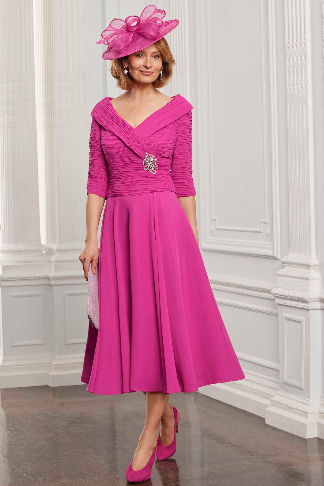 Condici 71108 Raspberry Spritz - Dress Dress, Formal dresses, Fuschia, Mother of the bride, Mother of the groom, Raspberry Spritz, SS23 ginasmartboutique