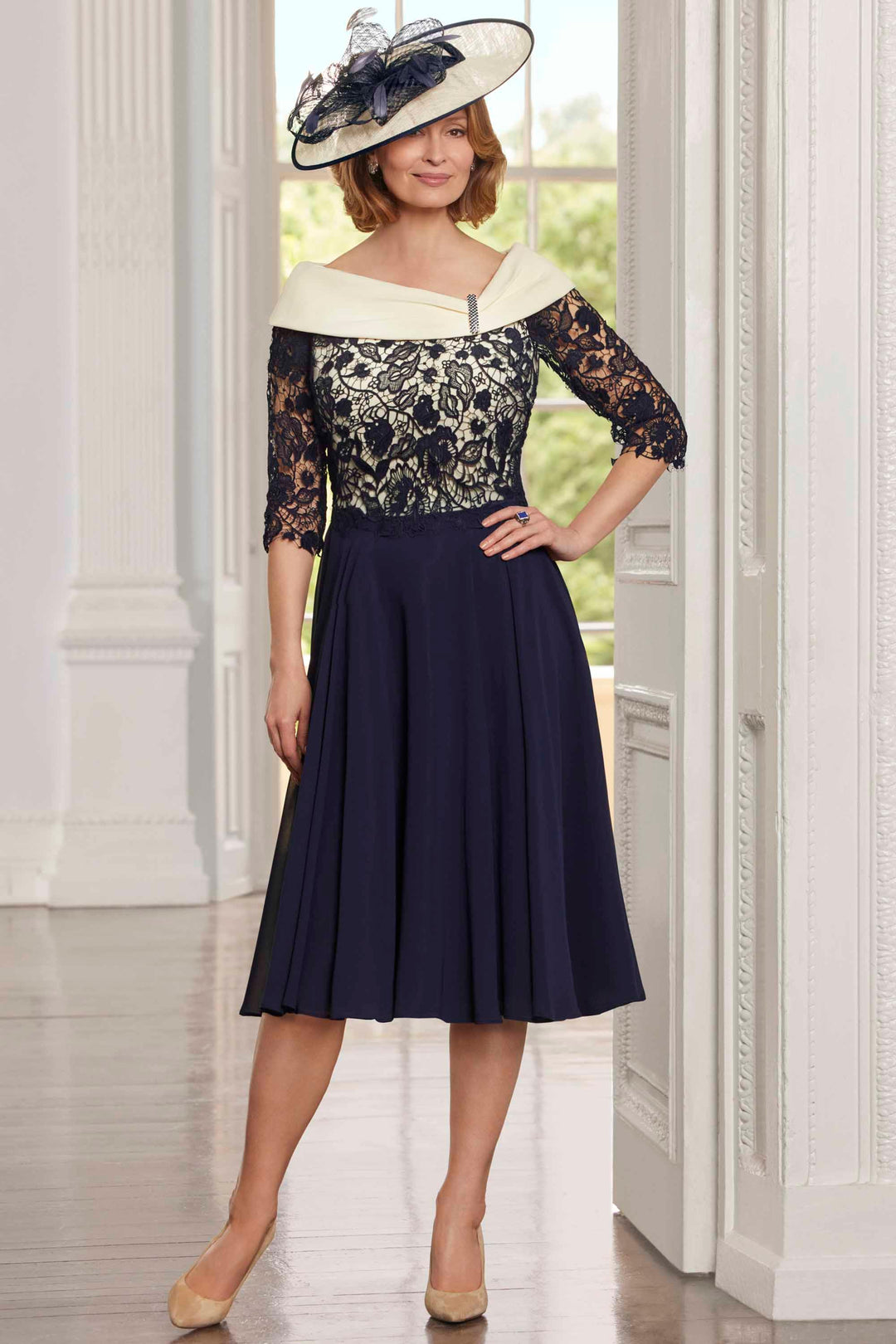 Condici 71114N Lemongrass Navy - Dress Dress, Dress and Jacket, Formal dresses, Lemongrass, Mother of the bride, Mother of the groom, Navy, SS23 ginasmartboutique