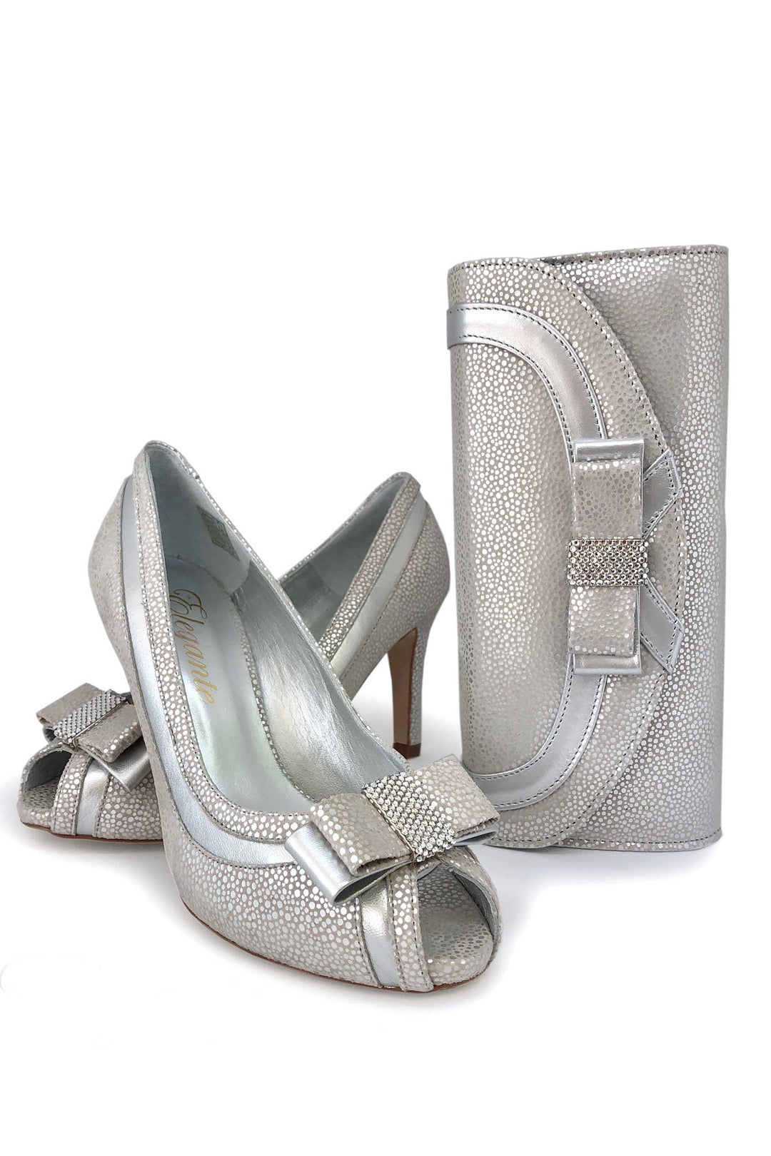 Bride Shoes Silver Grey Shoes And Handbags Silver Shoes And Bag To