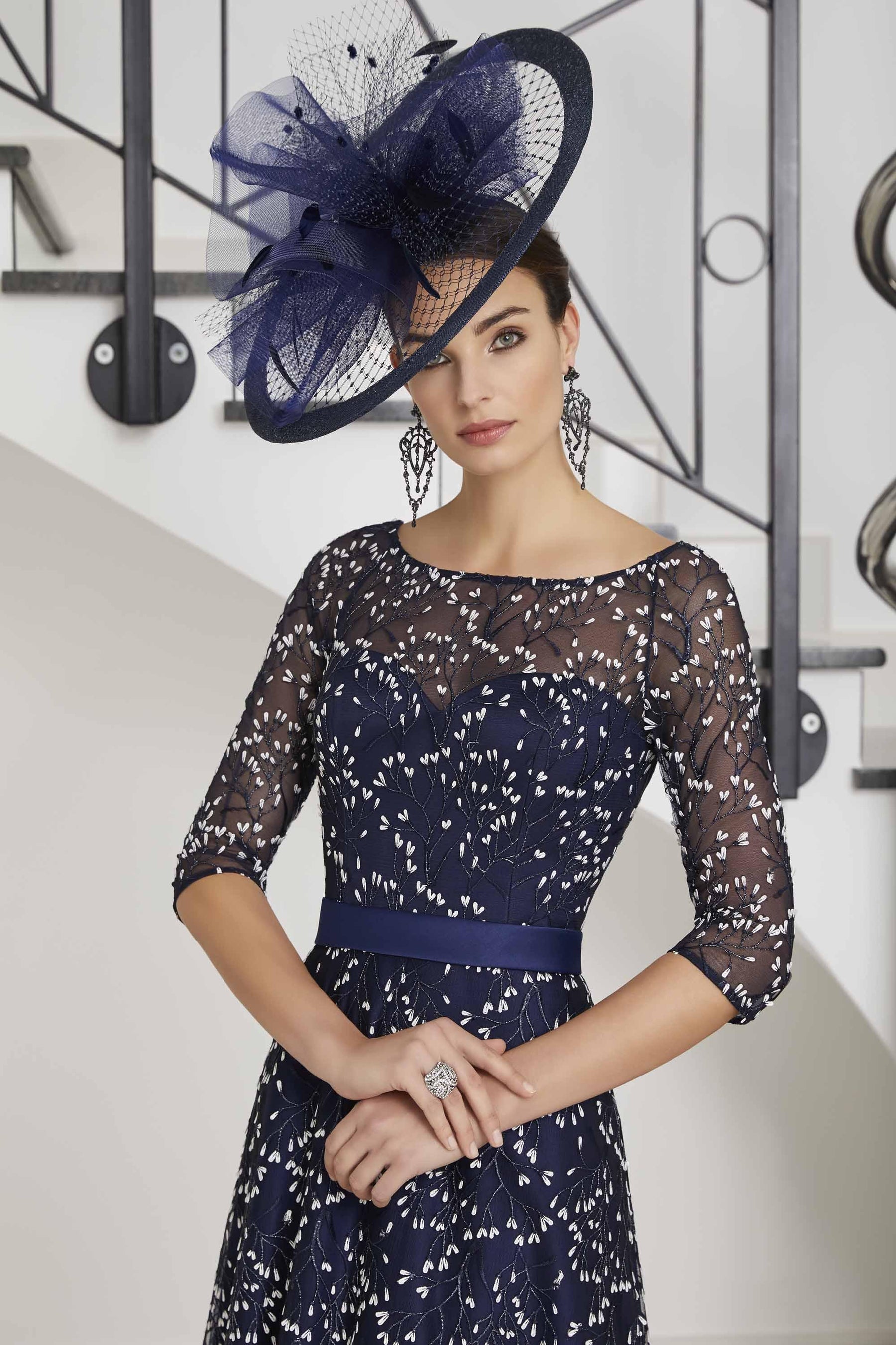 Invitations by Veni 29512A Navy Ivory ginasmartboutique