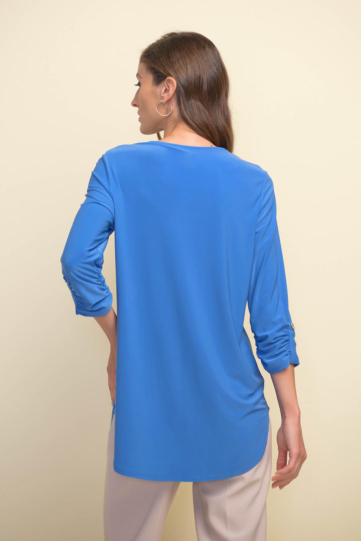 Joseph Ribkoff Aegean Sea Top Style 211115 - Top 3/4 Sleeves, Aegean Sea, Blue, Sale, SS21, Top, Tunic ginasmartboutique